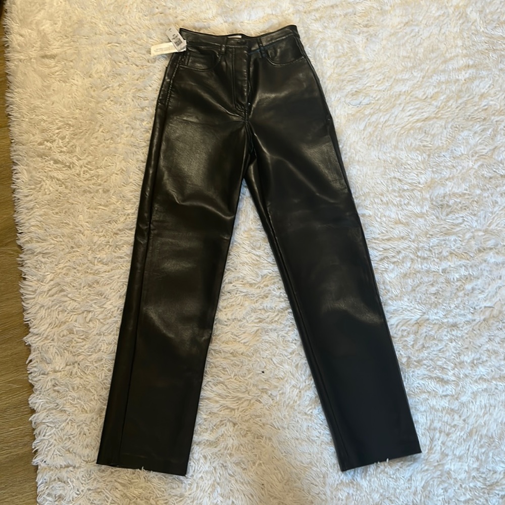 Aritzia Melina leather pants size 4